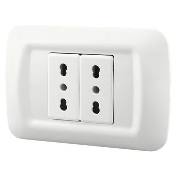 Italian standard Electrical Double Outlet Panel 16A 3 Hole Power Socket Panel Faceplate
Italian standard Electrical Double Outlet Panel 16A 3 Hole Power Socket Panel Faceplate