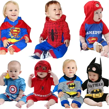 Baby Super Hero Dress Up Romper Toddler Spider Man Onesie Infant Bat Man Jumpsuit Baby Boy Cartoon Print Sets Baby Girl clothes
Baby Super Hero Dress Up Romper Toddler Spider Man Onesie Infant Bat Man Jumpsuit Baby Boy Cartoon Print Sets Baby Girl clothes