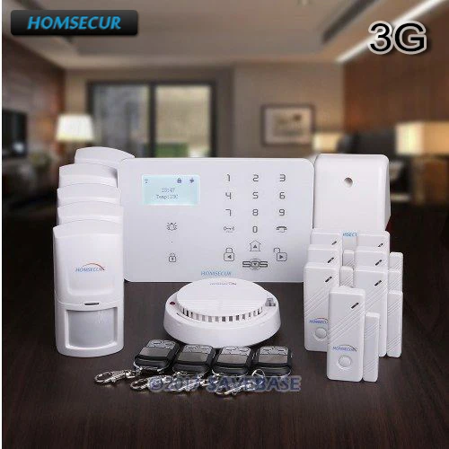 Homsecur беспроводный и проводной WCDMA/GSM ЖК-дисплей домашняя сигнализация с сенсорной