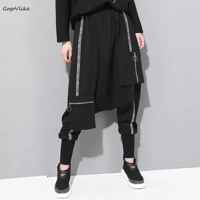 Big Crotch Harem pants Striped Elastic Waist 2019 Spring Women Punk Trousers Hip Hop Baggy Pants Women Pencil Pants LT763S40
Big Crotch Harem pants Striped Elastic Waist 2019 Spring Women Punk Trousers Hip Hop Baggy Pants Women Pencil Pants LT763S40