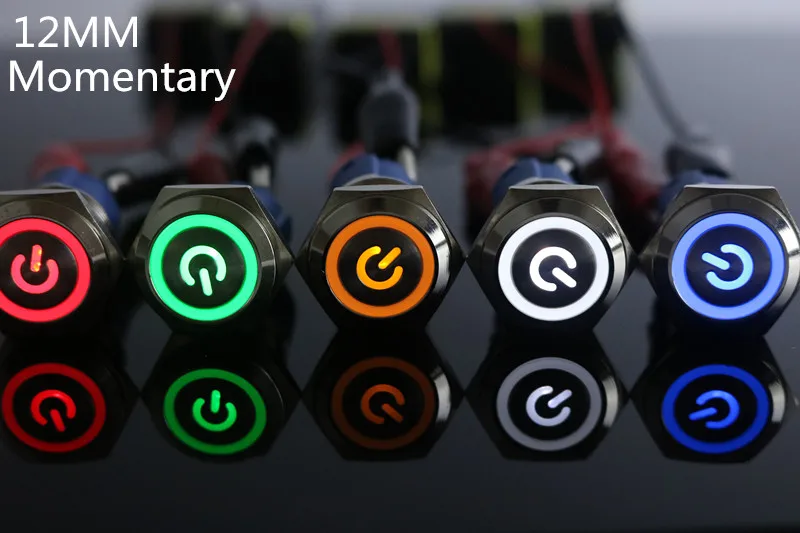 Car Compurter 12mm 3V 5V 12V 220V Angel Eye Aluminum Metal LED Power NO Push Button Switch Self-reset Metal Switch Normally Open
Car Compurter 12mm 3V 5V 12V 220V Angel Eye Aluminum Metal LED Power NO Push Button Switch Self-reset Metal Switch Normally Open