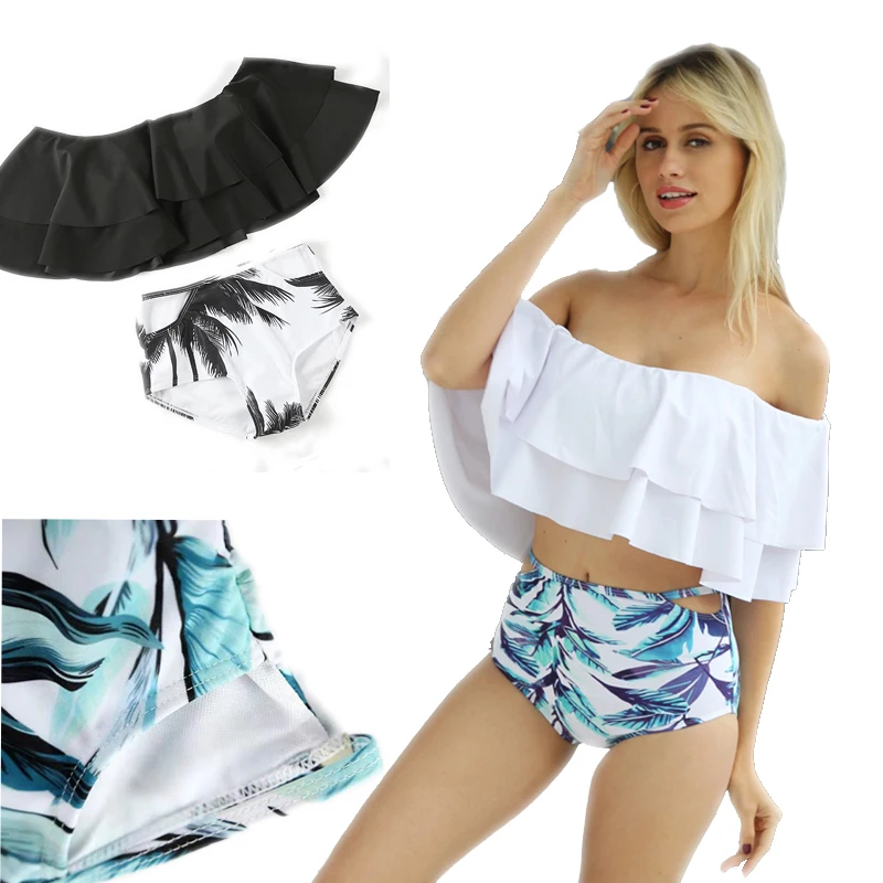 2019 New Sexy High Waist Bikini Off The Shoulder Swimwear Women White Ruffle Bikinis Cut Out Swimsuit Tankinis Women Two Piece
2019 New Sexy High Waist Bikini Off The Shoulder Swimwear Women White Ruffle Bikinis Cut Out Swimsuit Tankinis Women Two Piece
