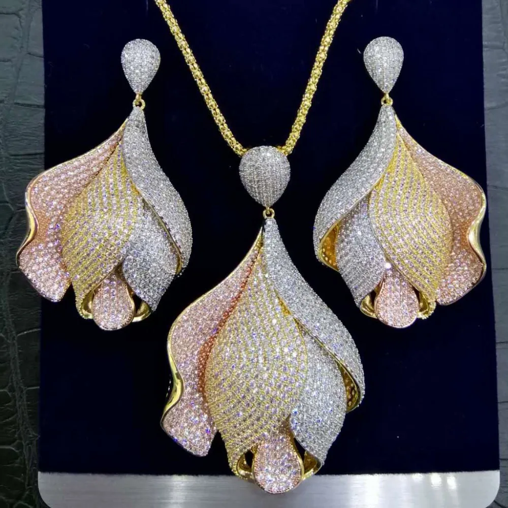 Фото GODKI новые роскошные эксклюзивные ожерелье и сережки в виде - купить