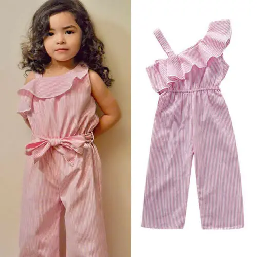 Toddler Kids Baby Girls 1-4Y One Shoulder Romper Ruffles Pink Striped Jumpsuit Overalls Pants Outfits
Toddler Kids Baby Girls 1-4Y One Shoulder Romper Ruffles Pink Striped Jumpsuit Overalls Pants Outfits