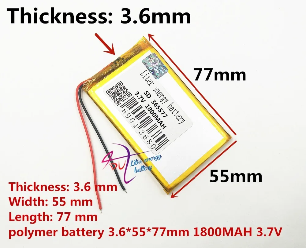 365577 3.7V 1800mah 355575 Lithium polymer Battery with Protection Board For MP4 GPS Tablet PCs PDA Free Sh 405577
365577 3.7V 1800mah 355575 Lithium polymer Battery with Protection Board For MP4 GPS Tablet PCs PDA Free Sh 405577