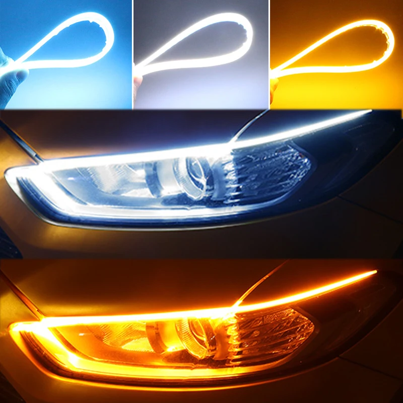 2x Ultrafine DRL 30 45 60cm Daytime Running Light Flexible Soft Tube Guide Car LED Strip White Red Turn signal Yellow Waterproof
2x Ultrafine DRL 30 45 60cm Daytime Running Light Flexible Soft Tube Guide Car LED Strip White Red Turn signal Yellow Waterproof