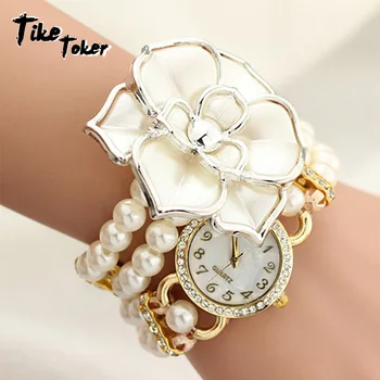 Tike Toker,Ladies pearl flower bracelt Gift Women Watches Fashion Brand New Pearl Quartz Bracelet Watch Popular 2018 new style 8
Tike Toker,Ladies pearl flower bracelt Gift Women Watches Fashion Brand New Pearl Quartz Bracelet Watch Popular 2018 new style 8
