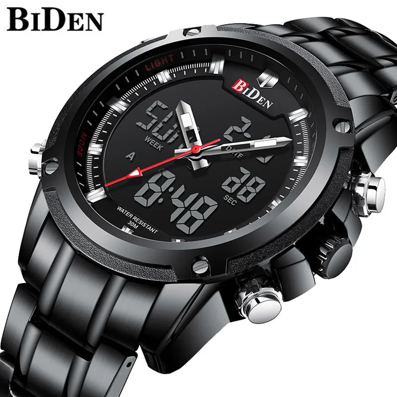 Watch Men Luxury Military Man Sport Watch Stainless Steel Digital Quartz Wristwatch Waterproof Army Male Watch Relogio Masculino 
Watch Men Luxury Military Man Sport Watch Stainless Steel Digital Quartz Wristwatch Waterproof Army Male Watch Relogio Masculino