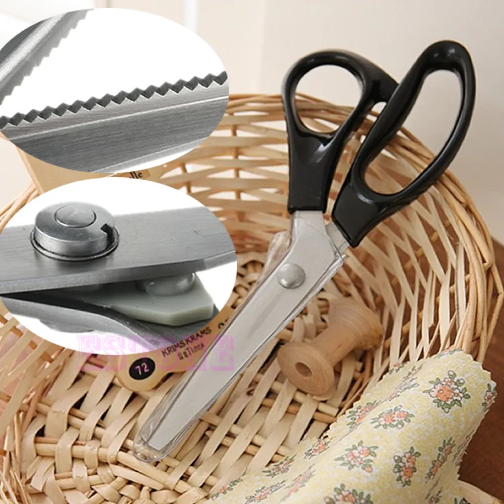 New Scissor Cutting Stainless Pro Zig Zag Sewing Cut Dressmaking Tailor Shears Pinking Scissors
New Scissor Cutting Stainless Pro Zig Zag Sewing Cut Dressmaking Tailor Shears Pinking Scissors