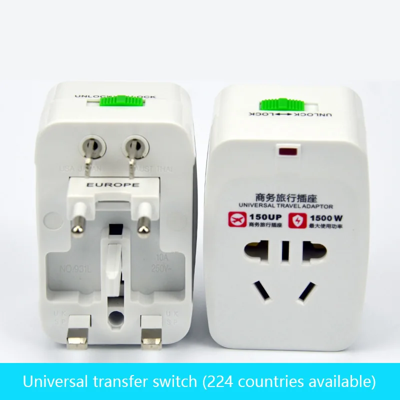 Global GM plug-in charging source converter Europe Hong Kong Thailand Japan travel universal socket Universal transfer switch
Global GM plug-in charging source converter Europe Hong Kong Thailand Japan travel universal socket Universal transfer switch