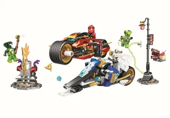 New Ninjago Kai's Blade Cycle and Zane's Snowmobile Figures Model Building Blocks Compatible with legolying Ninja 70667 Toys
New Ninjago Kai's Blade Cycle and Zane's Snowmobile Figures Model Building Blocks Compatible with legolying Ninja 70667 Toys