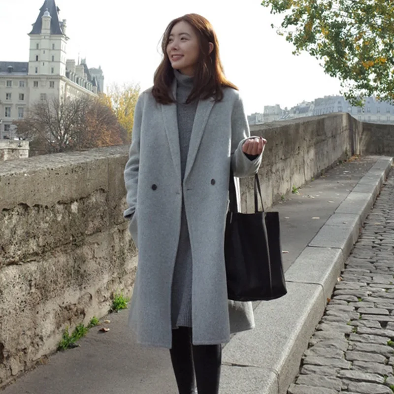 New Autumn Winter Women Coats Plus Size Fashion Casual Loose Double Breasted Solid Woolen Blends Coat For Women Large Outerwear
New Autumn Winter Women Coats Plus Size Fashion Casual Loose Double Breasted Solid Woolen Blends Coat For Women Large Outerwear