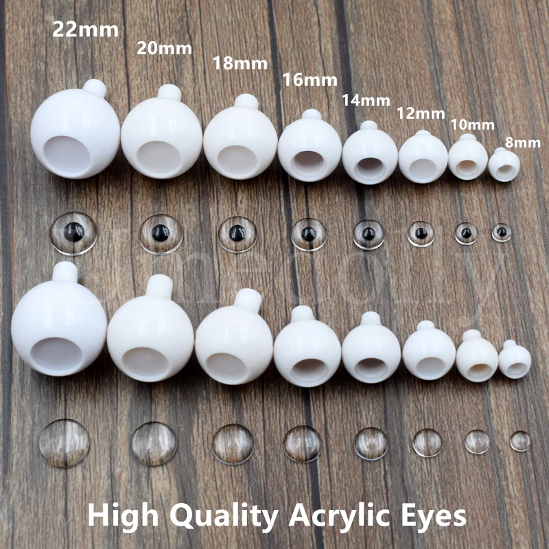 10 Pairs High Quality Acrylic 8/10/12/14/16/18/20/22mm BJD Doll Eyes 1/3 1/4 1/6 SD BJD Doll Eyeball for Toys Accessories
10 Pairs High Quality Acrylic 8/10/12/14/16/18/20/22mm BJD Doll Eyes 1/3 1/4 1/6 SD BJD Doll Eyeball for Toys Accessories
