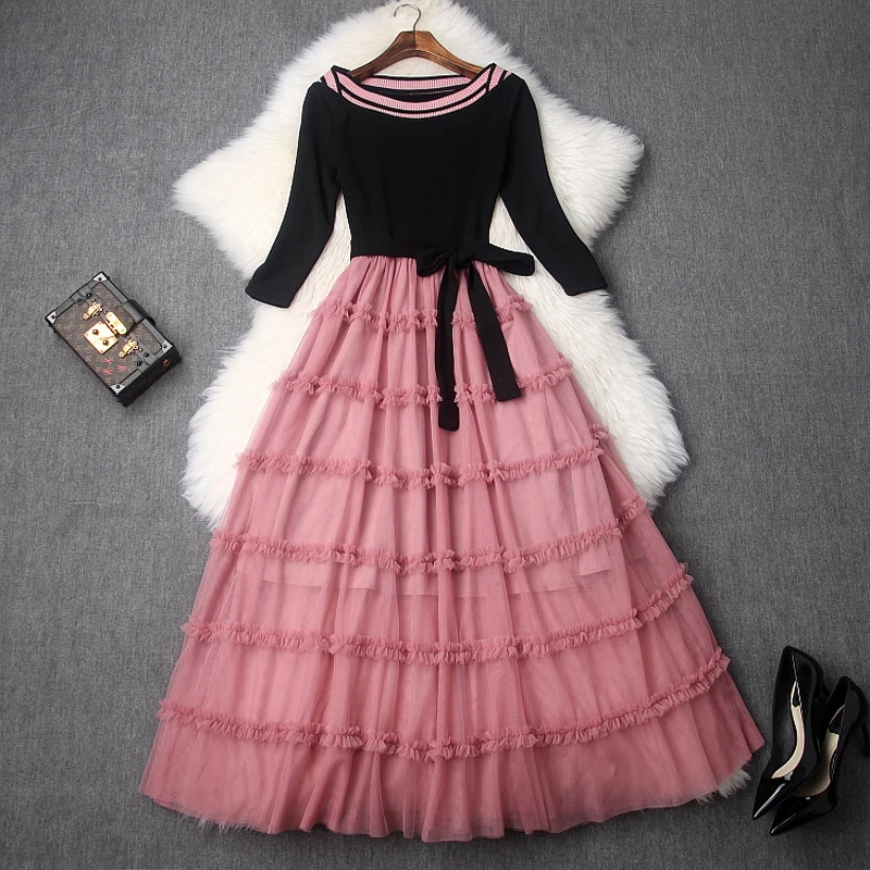 Spring Summer Party Dress Women Slim Patchwork Long Robe Femme Ladies Elegant 3/4 Sleeve Casual With Belt Vintage Dresses
Spring Summer Party Dress Women Slim Patchwork Long Robe Femme Ladies Elegant 3/4 Sleeve Casual With Belt Vintage Dresses