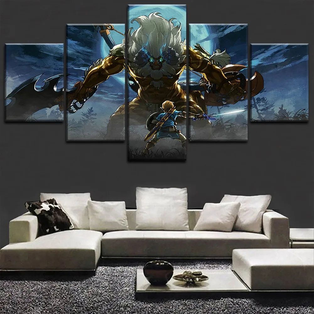 Canvas Painting Framework HD Printed Poster 5 Pieces Game The Legend of Zelda Modular Pictures Modern Wall Art Home Decorative
Canvas Painting Framework HD Printed Poster 5 Pieces Game The Legend of Zelda Modular Pictures Modern Wall Art Home Decorative