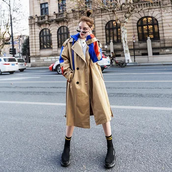 Female Long Windbreaker Coats 2019 Spring Autumn Hooded Coat Women's Trench Coat Korean Loose Large Size Ladies Outerwear W657
Female Long Windbreaker Coats 2019 Spring Autumn Hooded Coat Women's Trench Coat Korean Loose Large Size Ladies Outerwear W657