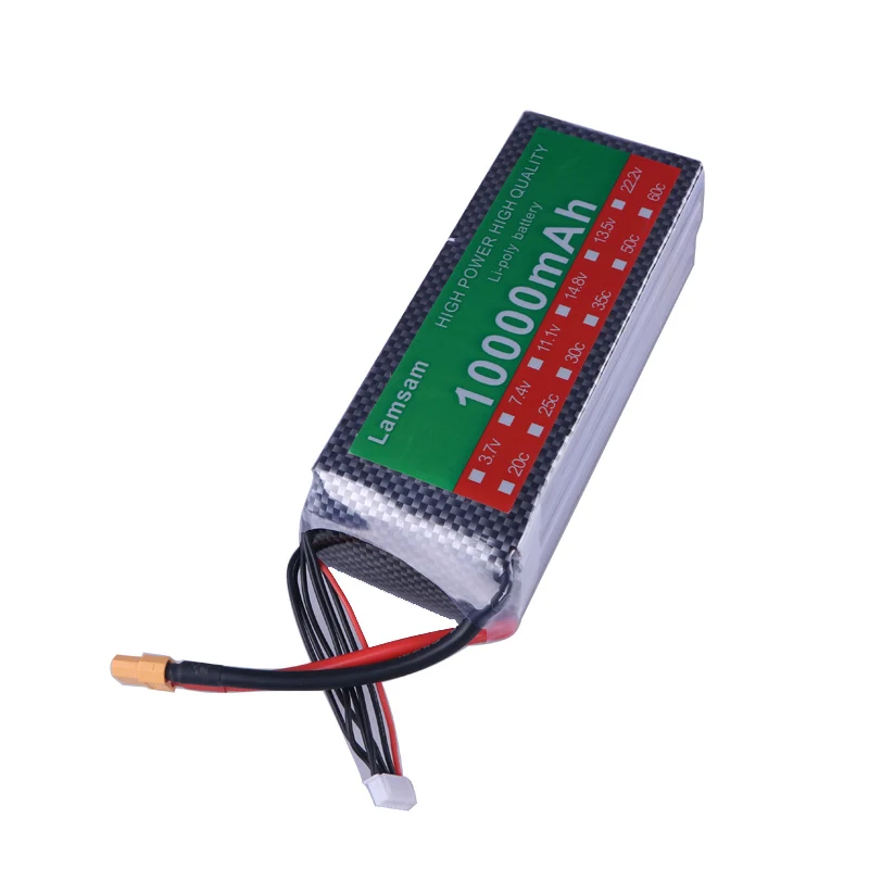 Lamsam high Capacity 1pcs Rc Lipo Battery 6S/4s/3s 22.2V 10000MAH 30C-60C XT60 Plug For RC Helicopter Quadcopter FPV Drone UAV
Lamsam high Capacity 1pcs Rc Lipo Battery 6S/4s/3s 22.2V 10000MAH 30C-60C XT60 Plug For RC Helicopter Quadcopter FPV Drone UAV
