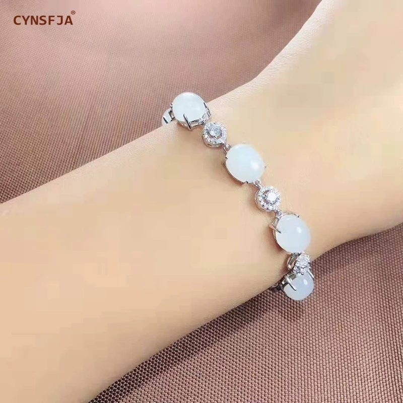 CYNSFJA Real Certified Natural Chinese Hetian White Jade Inlaid 925 Sterling Silver Jade Bangle Bracelet High Quality Best Gifts
CYNSFJA Real Certified Natural Chinese Hetian White Jade Inlaid 925 Sterling Silver Jade Bangle Bracelet High Quality Best Gifts