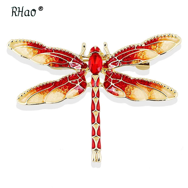 RHao Cute Enamel Red Green Dragonfly insect Brooches pins for women men clothes buckles suit corsage girls dress clips hijab pin
RHao Cute Enamel Red Green Dragonfly insect Brooches pins for women men clothes buckles suit corsage girls dress clips hijab pin