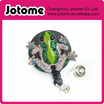 New Custom Bling Rhinestone Green Frog Badge Reel Retractable ID Badge Holder Pull Reel
New Custom Bling Rhinestone Green Frog Badge Reel Retractable ID Badge Holder Pull Reel