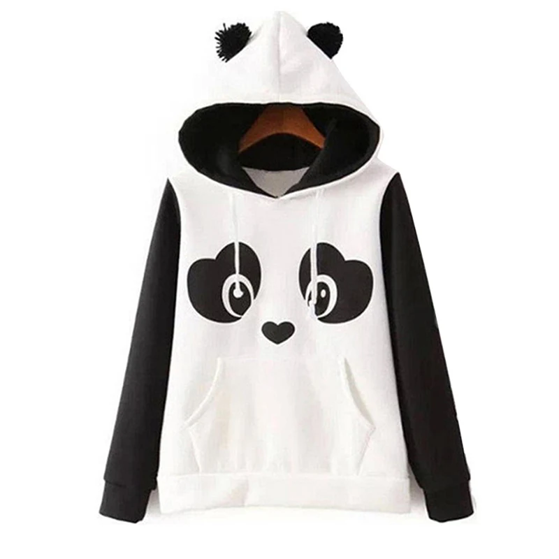 Autumn and winter women's hoodies 2018 new European American kawaii panda women's sweatshirts fleece black and white moleton top
Autumn and winter women's hoodies 2018 new European American kawaii panda women's sweatshirts fleece black and white moleton top