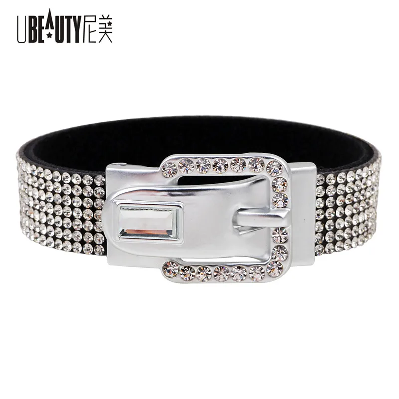 UBEAUTY Luxury Gold/Silver Plated Alloy Leather Crystal Bracelets Charm Rhinestone Bracelets For Women Jewelry Party accessories
UBEAUTY Luxury Gold/Silver Plated Alloy Leather Crystal Bracelets Charm Rhinestone Bracelets For Women Jewelry Party accessories