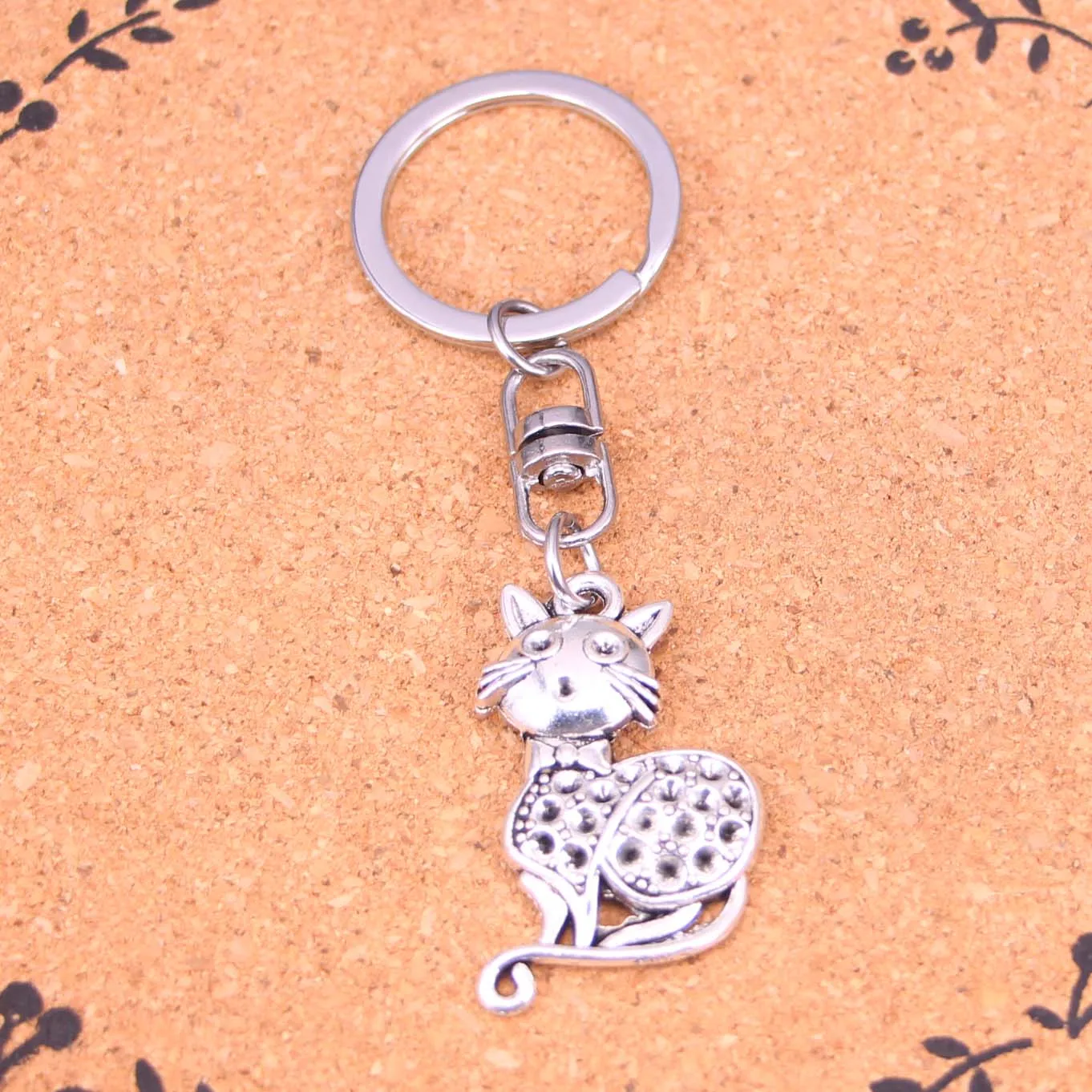Fashion capuchin cat Keychain Pendant Key Rings Shoulder Bag Purse Car Accessories for Women Girl Kids Gift | Украшения и