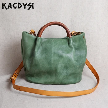 Handmade Genuine Leather Ladies Handbags Cowhide Vintage Quality Literary Women Crossbody Shoulder Bag Fashion Messenger Bag Hot
Handmade Genuine Leather Ladies Handbags Cowhide Vintage Quality Literary Women Crossbody Shoulder Bag Fashion Messenger Bag Hot