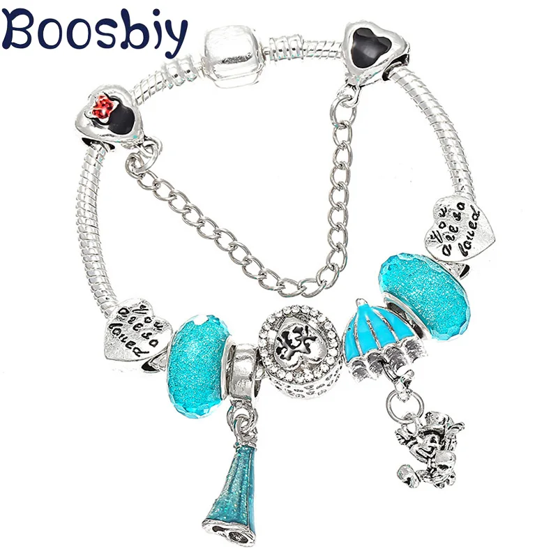 Boosbiy Original DIY Pandora Bracelet With Bule Cartoon Skirt Beads Eyropean Style Charm Bracelet For Women Kids Jewelry Gift
Boosbiy Original DIY Pandora Bracelet With Bule Cartoon Skirt Beads Eyropean Style Charm Bracelet For Women Kids Jewelry Gift