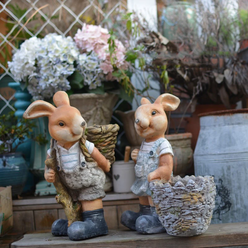 American Country Garden Ornaments Resin Rabbit Flower Pot Crafts Balcony Garden Decoration Ornaments Courtyard Villa Figurines
American Country Garden Ornaments Resin Rabbit Flower Pot Crafts Balcony Garden Decoration Ornaments Courtyard Villa Figurines