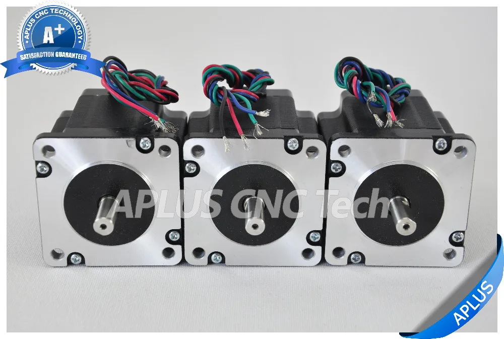 3 PCS NEMA 24 Stepper Motor, 255oz-in 64mm 3.0A bipolar, NEMA 23 same output flange
3 PCS NEMA 24 Stepper Motor, 255oz-in 64mm 3.0A bipolar, NEMA 23 same output flange