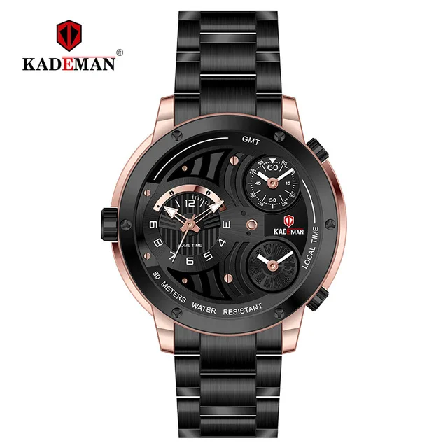 Luxury Full Steel Mens Watch Waterproof Sport Quartz Watch Men KADEMAN Business Wristwatches All Subdials Work Male Clock
Luxury Full Steel Mens Watch Waterproof Sport Quartz Watch Men KADEMAN Business Wristwatches All Subdials Work Male Clock