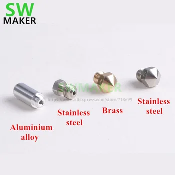 1.75mm thermal barrier tube 0.4mm Titanium alloy / brass nozzle MK10 All Metal Hotend Kit for Flashforge/CTC/Wanhao 3D printer
1.75mm thermal barrier tube 0.4mm Titanium alloy / brass nozzle MK10 All Metal Hotend Kit for Flashforge/CTC/Wanhao 3D printer