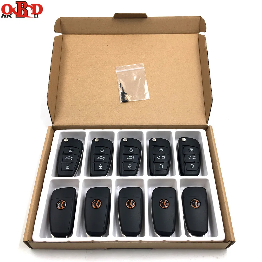 HKOBDII 10pcs/lot English Version Xhorse for Audi A6L Q7 Style Universal Remote Key 3 Buttons for VVDI Key Tool
HKOBDII 10pcs/lot English Version Xhorse for Audi A6L Q7 Style Universal Remote Key 3 Buttons for VVDI Key Tool