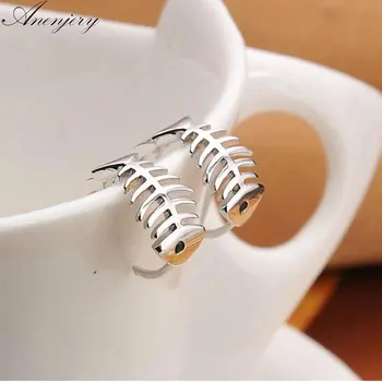 Anenjery Silver Color Fish Bones Stud Earrings For Women Boucle d'oreille oorbellen brincos S-E33
Anenjery Silver Color Fish Bones Stud Earrings For Women Boucle d'oreille oorbellen brincos S-E33