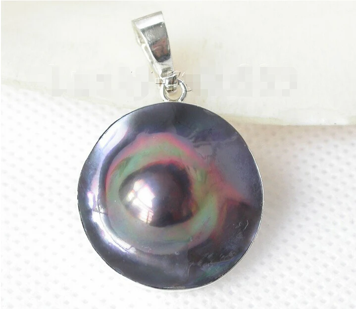 shipping Genuine 23mm Multicolor black South Sea Mabe Pearls pendant 925 silver e2036
shipping Genuine 23mm Multicolor black South Sea Mabe Pearls pendant 925 silver e2036