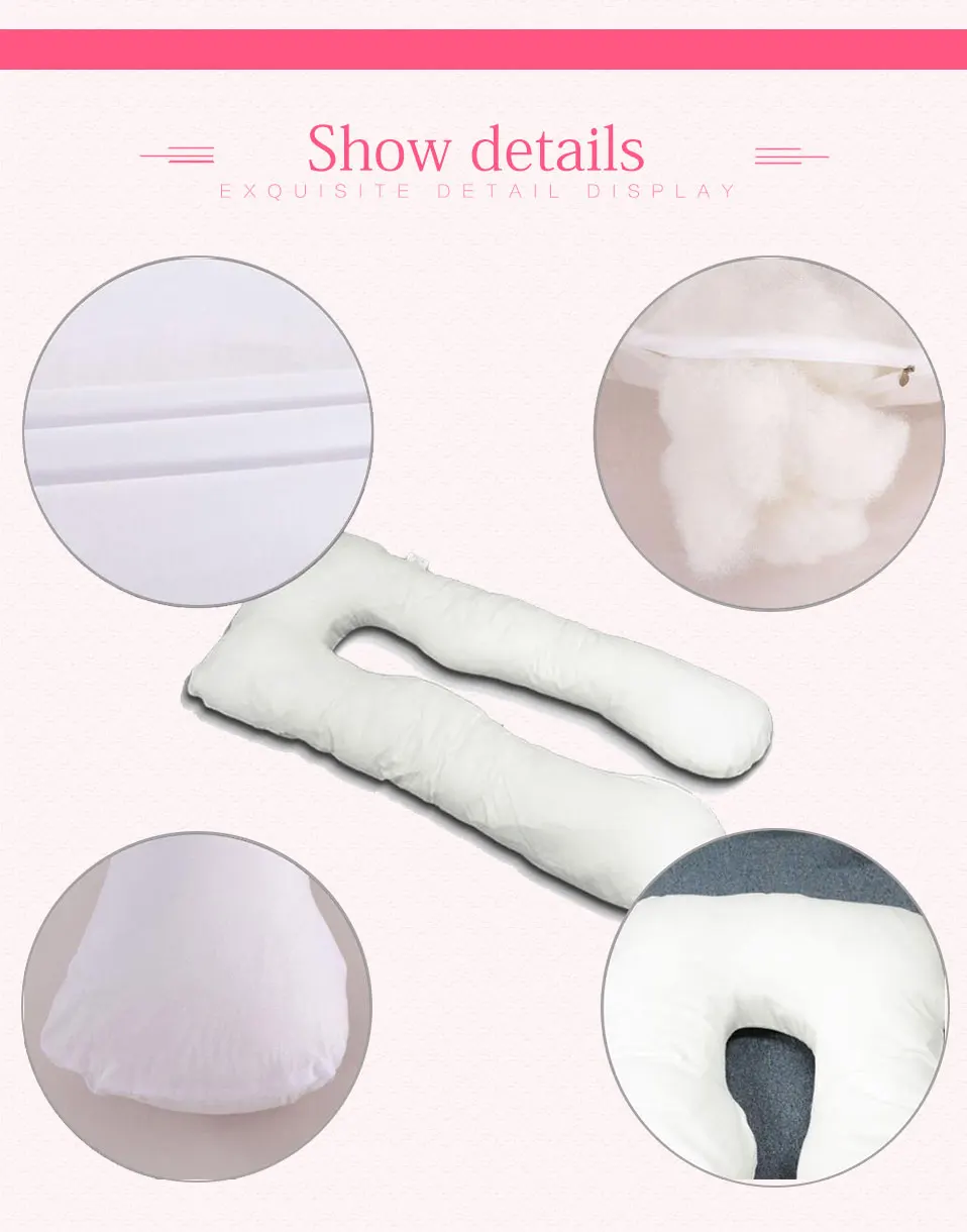 Sleeping Support Pillow For Pregnant Women Body 100% Cotton Pillowcase U Shape Maternity Pillows Pregnancy Side Sleepers Bedding (6)