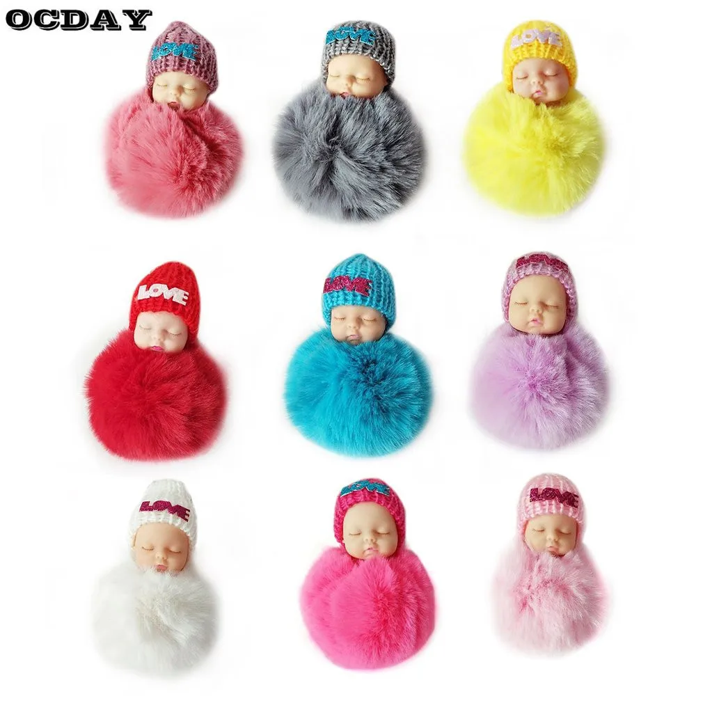 OCDAY Sleeping Baby Doll Plush Keychain Creative Cute Small Soft Fur Doll Pendant Car Bag Charm Fluffy Ball Keyring Toy for Kids
OCDAY Sleeping Baby Doll Plush Keychain Creative Cute Small Soft Fur Doll Pendant Car Bag Charm Fluffy Ball Keyring Toy for Kids