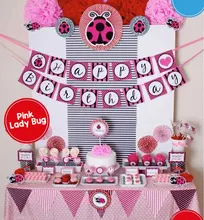 Pink Lady Bug Birthday Party Banner Lady Bug Cupcake Topper Decor Birthday Party Decorations Kids Party Decorations Supplies 
Pink Lady Bug Birthday Party Banner Lady Bug Cupcake Topper Decor Birthday Party Decorations Kids Party Decorations Supplies