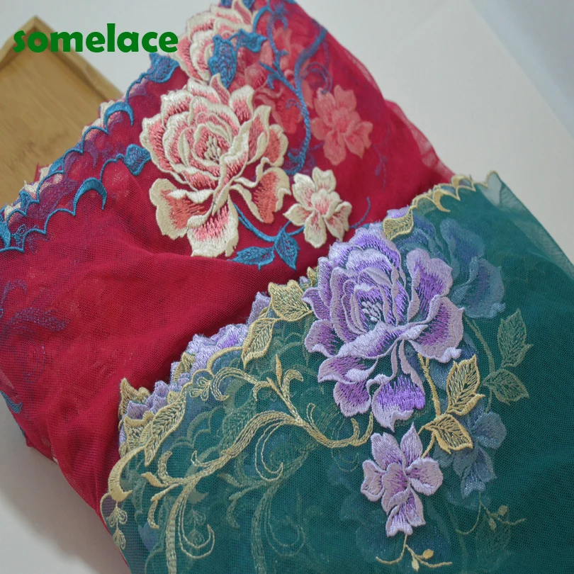 (1Y,2Yds,5Yds/lot)red~green gauze beautiful color embroidery flo Hight quality lace fabrics embroidered lace trim
(1Y,2Yds,5Yds/lot)red~green gauze beautiful color embroidery flo Hight quality lace fabrics embroidered lace trim