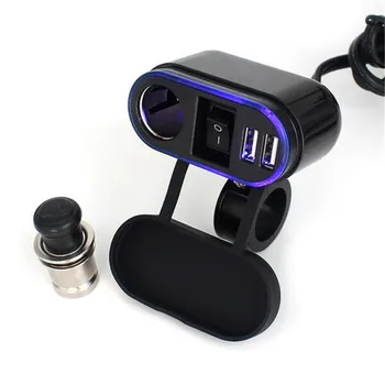 Motorcycle Cigarette Lighter Power Socket and Dual USB Charger Power Ports with Switch Extended Wire Free Shipping
Motorcycle Cigarette Lighter Power Socket and Dual USB Charger Power Ports with Switch Extended Wire Free Shipping