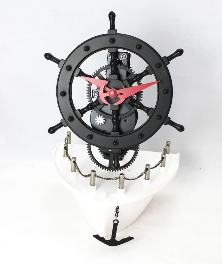 Creative autopilot gear flip paging clock European retro ship clock, pirate ship and rudder modeling pendulum clock
Creative autopilot gear flip paging clock European retro ship clock, pirate ship and rudder modeling pendulum clock