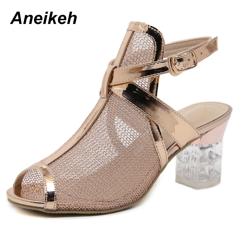Aneikeh 2019 PU Fashion Gladiator Sandals Hollow out Round Shoes Square High Heels Sandals Shallow Black Gold Champagne Size 4-9
Aneikeh 2019 PU Fashion Gladiator Sandals Hollow out Round Shoes Square High Heels Sandals Shallow Black Gold Champagne Size 4-9