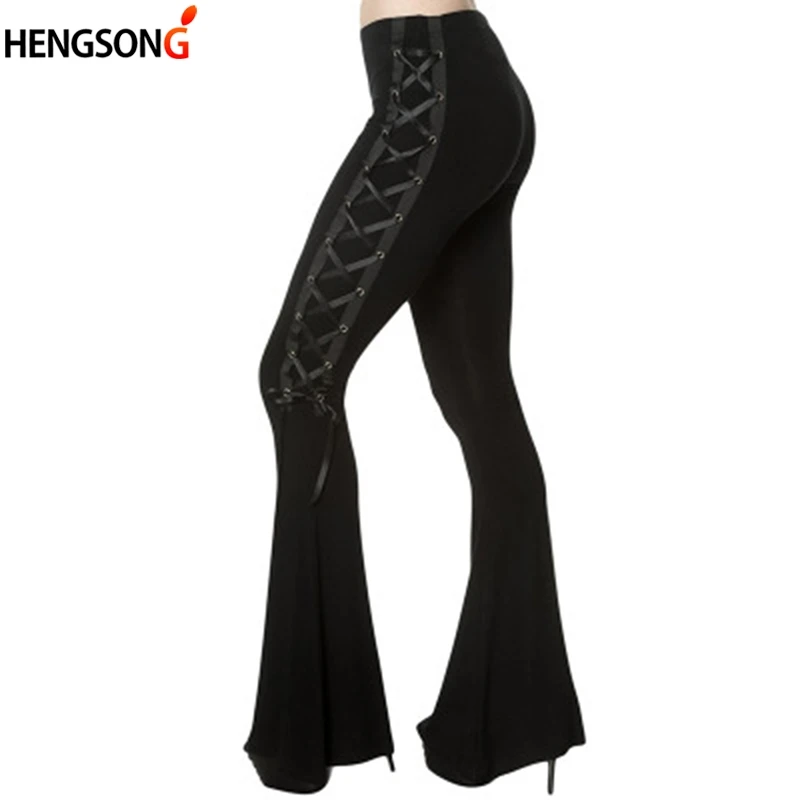 New Autumn Flare Pants Gothic Punk Style Women Sexy Bell Bottom Pants Side Lace-Up Flared Pants Solid Color Casual Leggings
New Autumn Flare Pants Gothic Punk Style Women Sexy Bell Bottom Pants Side Lace-Up Flared Pants Solid Color Casual Leggings