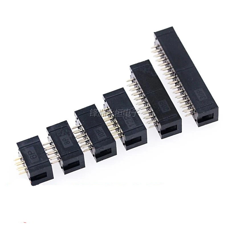 10PCS/lot DC3 simple horn seat 2.54mm 6/8/10/12/14/16/18/20/26-40P ISP interface curved feet and straight can choose | Обустройство