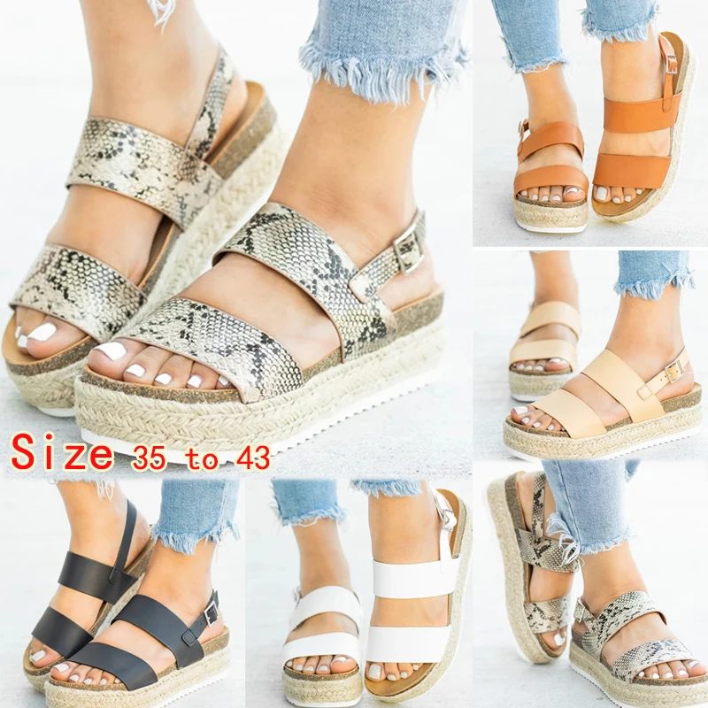 Women Sandals Plus Size Wedges Shoes Woman High Heels Summer Shoes 2019 Flip Flop serpentine Chaussures Femme Platform Sandals
Women Sandals Plus Size Wedges Shoes Woman High Heels Summer Shoes 2019 Flip Flop serpentine Chaussures Femme Platform Sandals