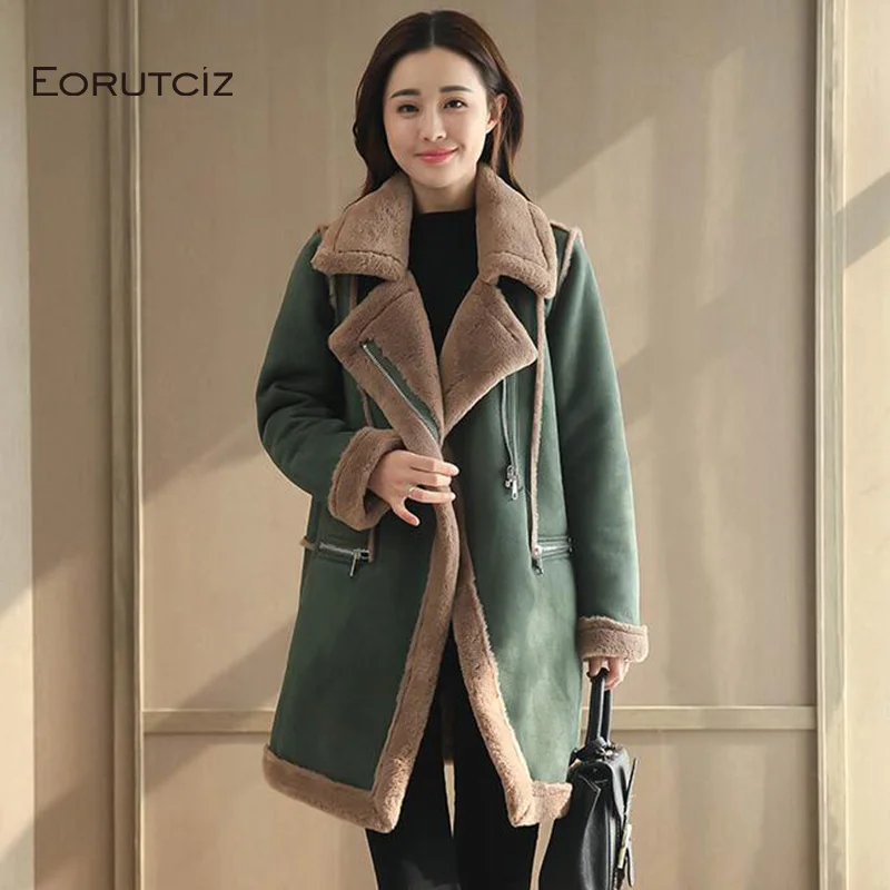 EORUTCIZ Winter Suede Jacket Women Velvet Long Warm Parka Thick Fleece Oversize Coat Streetwear Vintage Autumn Outerwear LM159
EORUTCIZ Winter Suede Jacket Women Velvet Long Warm Parka Thick Fleece Oversize Coat Streetwear Vintage Autumn Outerwear LM159