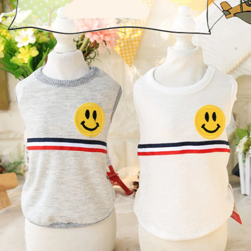 Spring Summer Pet Dog Clothes Shirt Cotton Vest for Small Dog Medium Pet Apparel Smiley Pattern Costumes
Spring Summer Pet Dog Clothes Shirt Cotton Vest for Small Dog Medium Pet Apparel Smiley Pattern Costumes