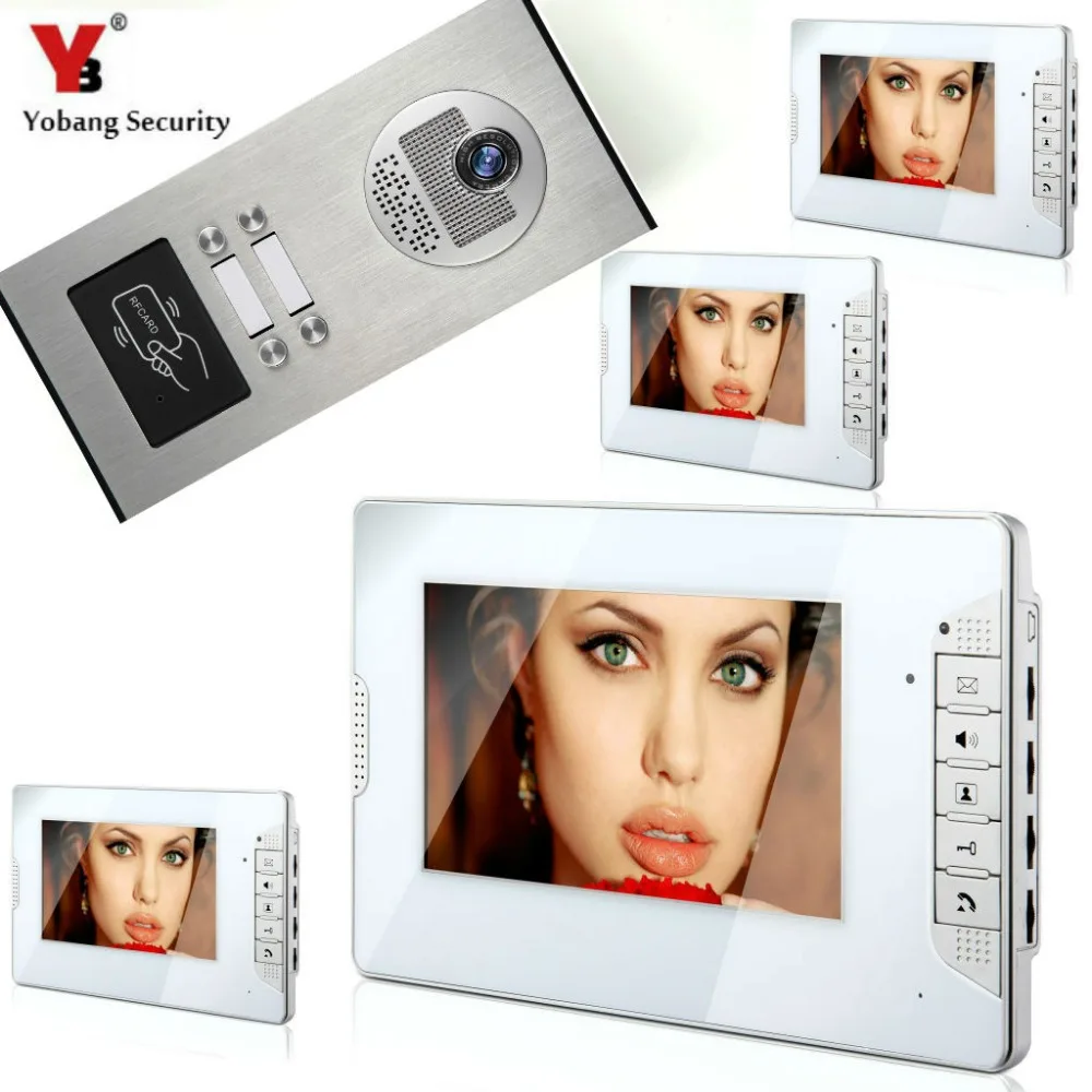 Yobang Security Video Doorbell Intercom System 7" Color Video Screen with 4 button Camera Waterproof For Apartment/Home Security
Yobang Security Video Doorbell Intercom System 7" Color Video Screen with 4 button Camera Waterproof For Apartment/Home Security