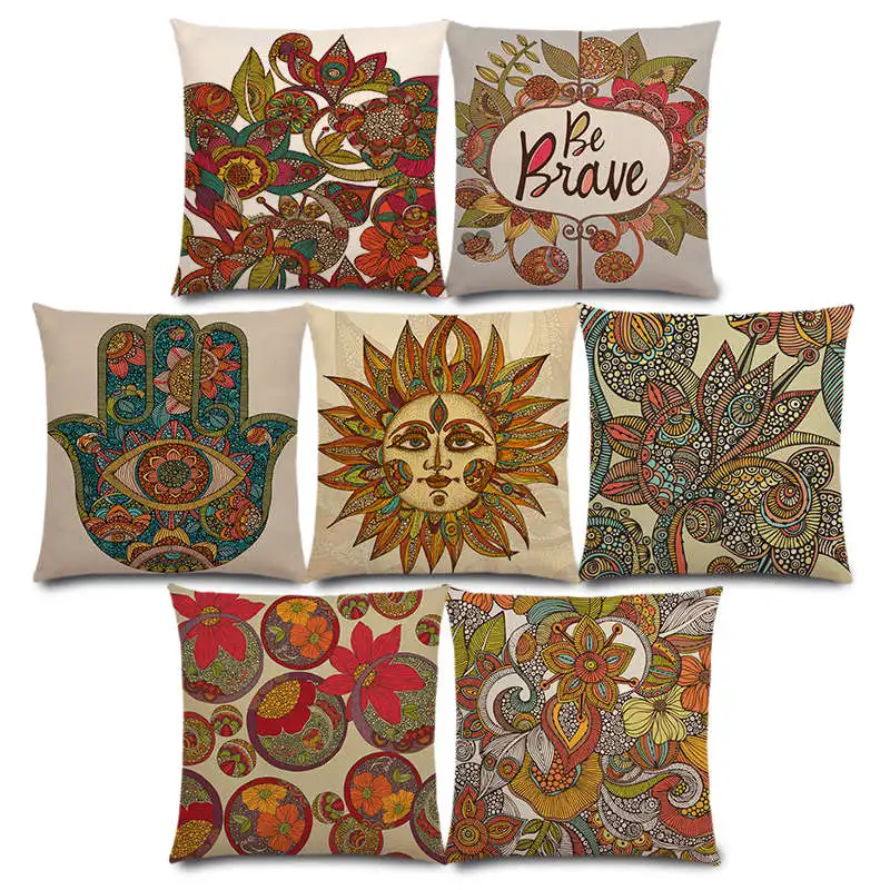Hot Sale India Style Gorgeous Mandalas Floral Pattern Sun Flower Decorative Letters Meaningful Words Cushion Cover Pillow Case
Hot Sale India Style Gorgeous Mandalas Floral Pattern Sun Flower Decorative Letters Meaningful Words Cushion Cover Pillow Case